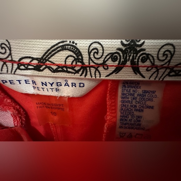 288 Peter Nygard | NWOT Egypt Women’s Straight Leg Stylish Red Pants (Size 10) - Picture 4 of 8